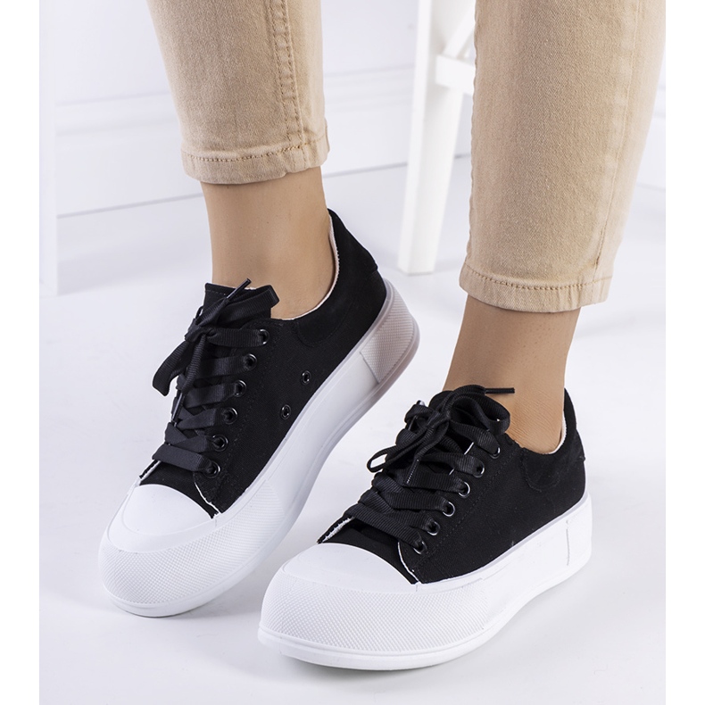 Crne tenisice na platformi Kilkenny crno 1