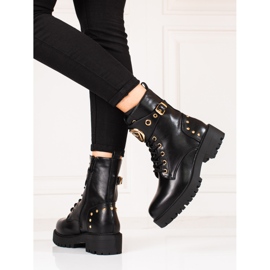 Shelovet ženske navezice sa zlatnim dodacima crna 1