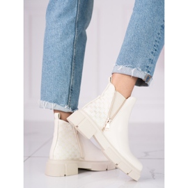 Ženske bež čizme Chelsea na platformi Shelovet 1