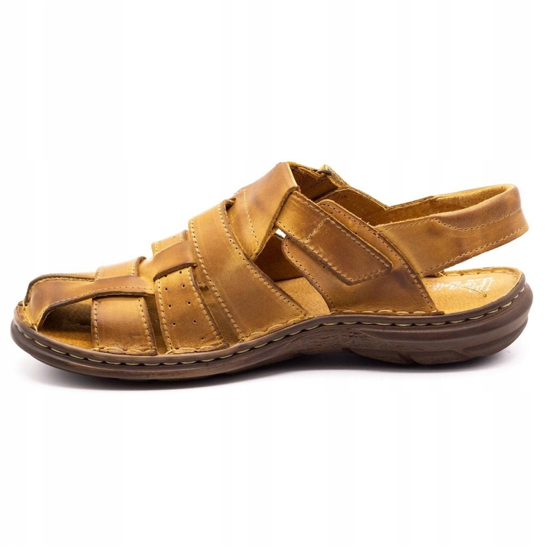 Polbut Muške kožne sandale 211 bež 1