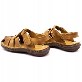 Polbut Muške kožne sandale 211 bež 4