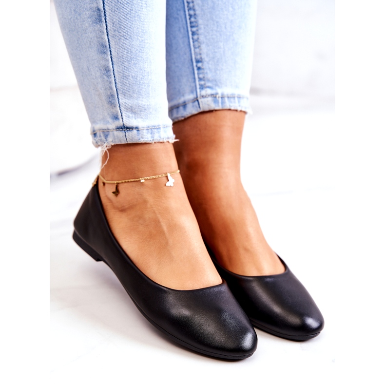 Evento Eko-kože ženske crne balerine crna 1