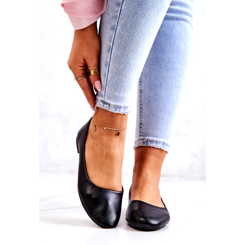 Evento Eko-kože ženske crne balerine crno 2