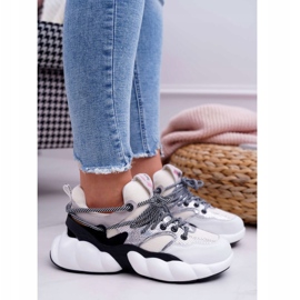 Ženske sportske cipele Big Star by Daniel Lopez White FF274A546 bijela crno srebro 2
