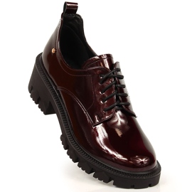 Ženske bordo lakirane mokasine Potocki crvena raznobojna 1