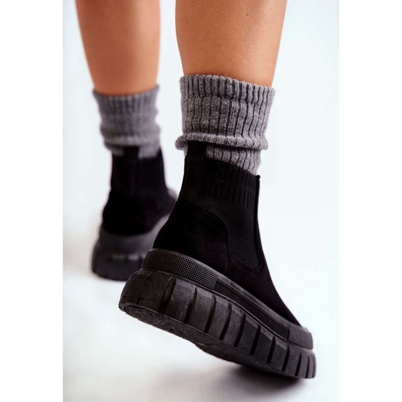 FB2 Moderne natikače na crnoj Jenna platformi crna 2