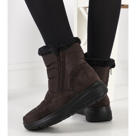 Azmarin smeđe prošivene čizme za snijeg smeđa 1