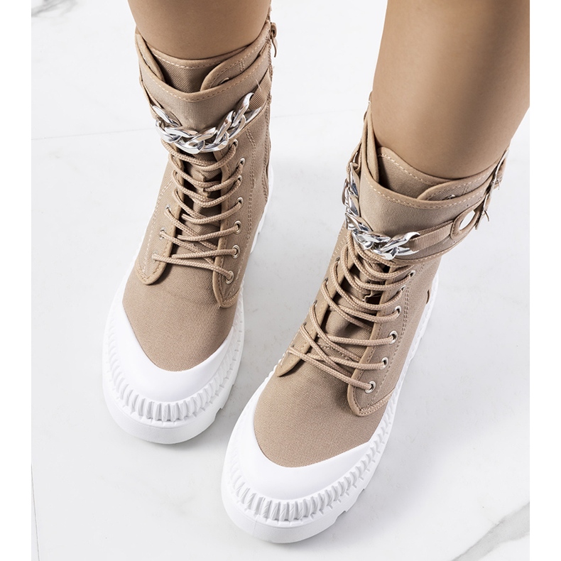 BM Smeđe tenisice s Taus lancem smeđa kaki zelena 1