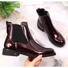 Ženske cipele lakirane tople bordo Potocki WOL93B 1