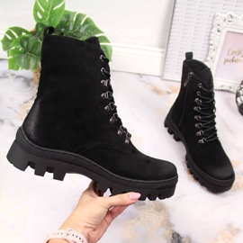 Ženske crne antilop čizme Potocki crno 1