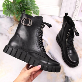 Ženske crne radnice na platformi Potocki crno 1