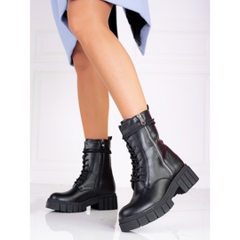 Shelovet čipkane ženske torbe na platformu crno 1