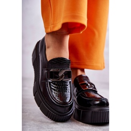 PL5 Moderne kožne cipele na Black Marsol platformi crna 2