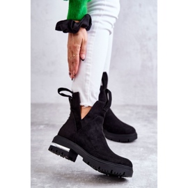 PS1 Crne Elvera čizme od brušene kože s izrezima crna 1