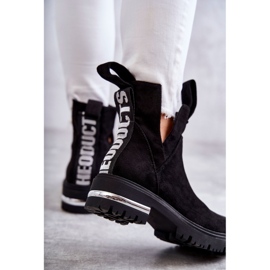 PS1 Crne Elvera čizme od brušene kože s izrezima crna 2