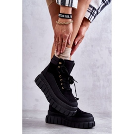 FG2 Udobne čizme na crnoj Sanchio platformi 2