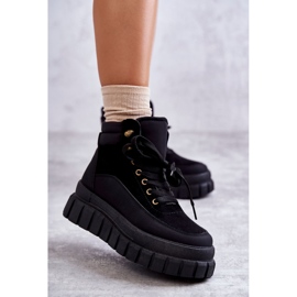 FG2 Udobne čizme na crnoj Sanchio platformi crna 1