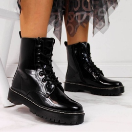 Tople lakirane čizme Vinceza W JAN55A crne crno 2