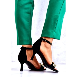 Antilop sandale na visoku petu Laura Messi 2366 Crna 3