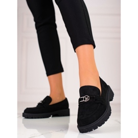 W. Potocki Potocki ženske natikače od brušene kože crna 1