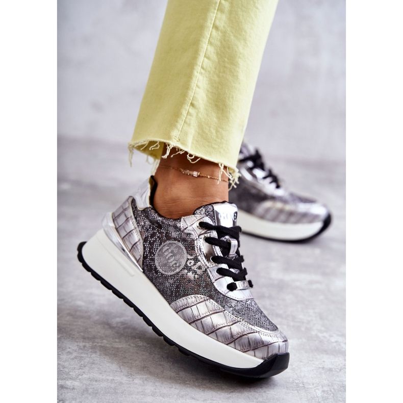 Ženske sportske cipele na Wedge GOE KK2N4083 srebrne srebro 1