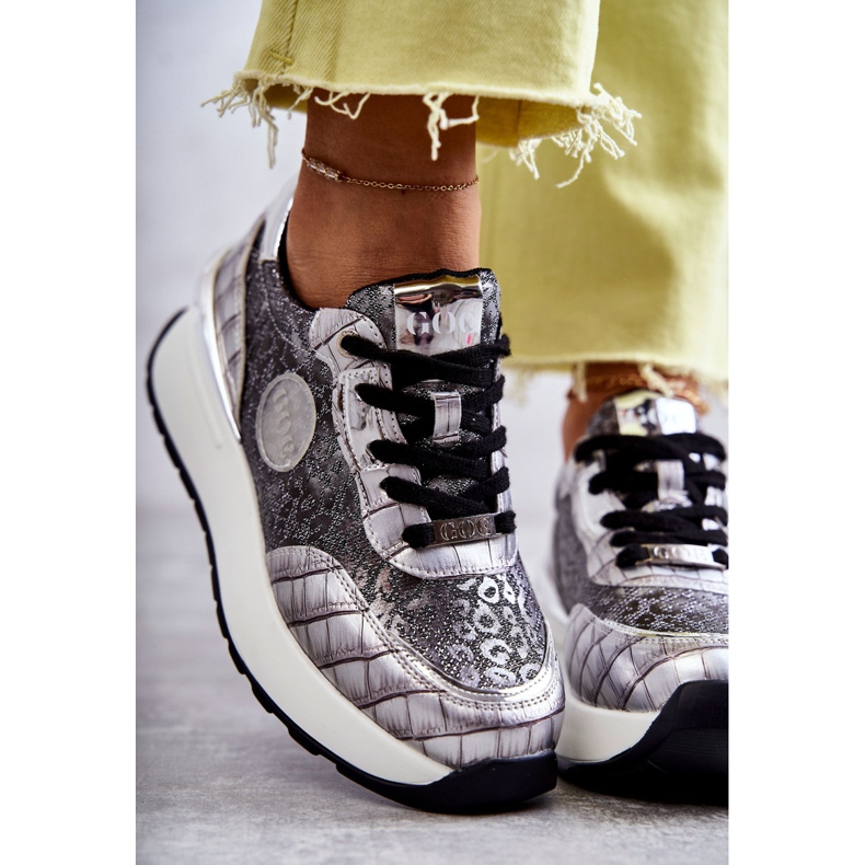 Ženske sportske cipele na Wedge GOE KK2N4083 srebrne srebro 2