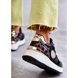 Ženske sportske cipele na Wedge GOE KK2N4085 crne smeđa crna zlatni 2