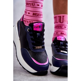 Ženske sportske cipele na Wedge GOE KK2N4081 crno-tamnoplave 2