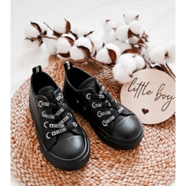 Dječje kožne tenisice Big Star KK374061 crne crno 2