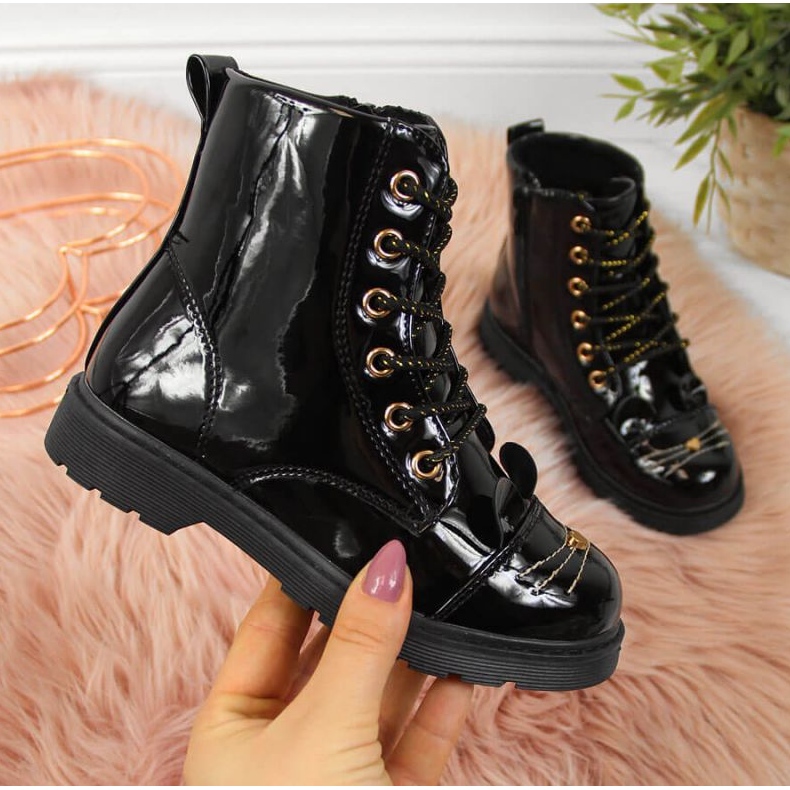 PA1 Izolirane čizme Jr EVE319A crne bijela crno 1