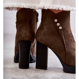 PG1 Čizme od brušene kože na Lagerlla stupu kaki zelena 2