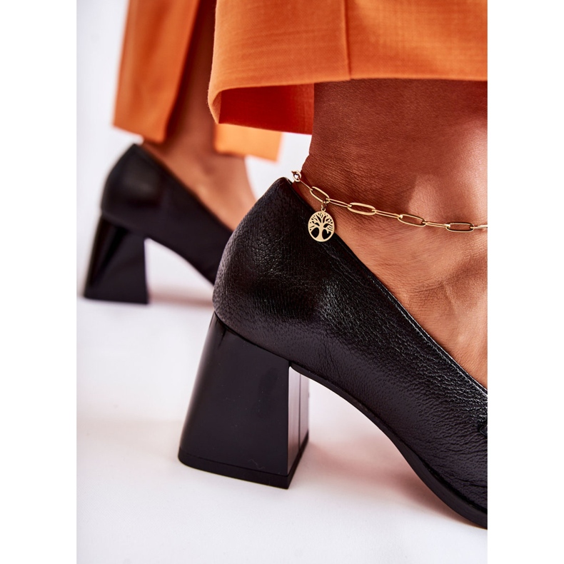 Kožne cipele s lancem Laura Messi 2515 crne crna 1