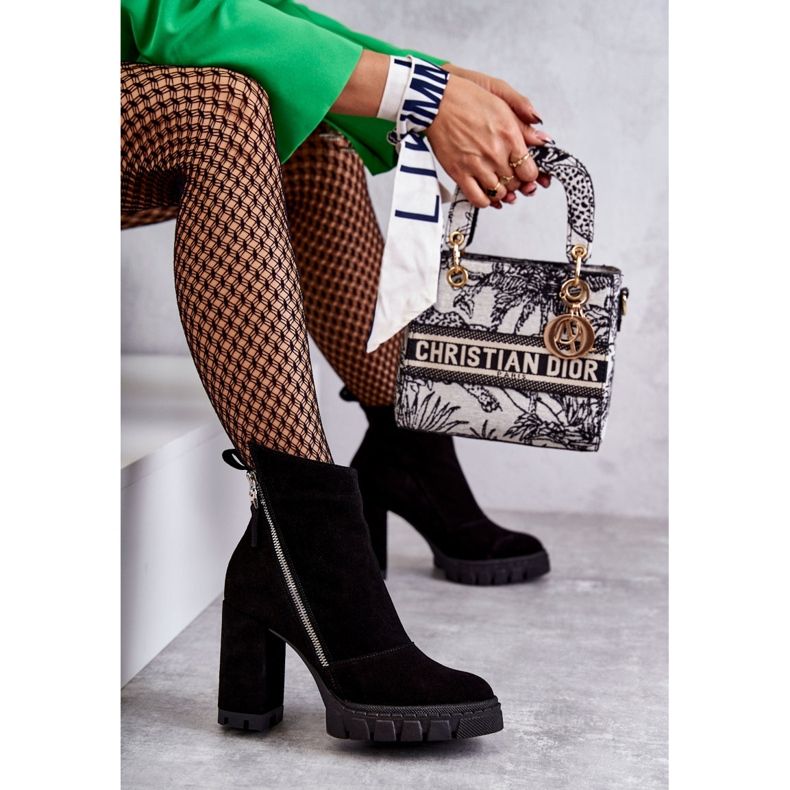 Moderne antilop čizme na visoku petu Laura Messi 2509 crne crno 2