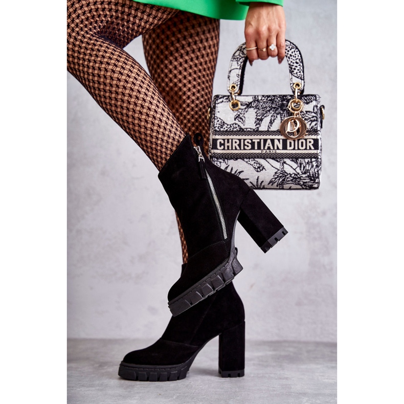 Moderne antilop čizme na visoku petu Laura Messi 2509 crne crna 1