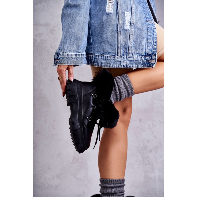 Crne crne tople čizme Charles crno 2