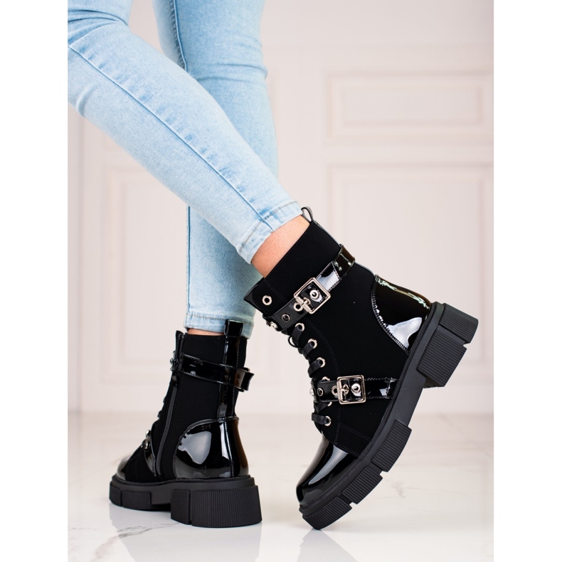 Crne Shelovet ženske torbe s kopčama crna 1