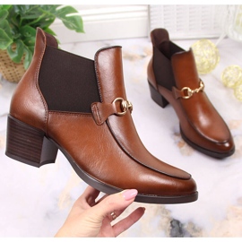 Smeđe ženske čizme natikače Vinceza JAN150B smeđa 1