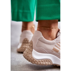 Vinceza Ženske bež sportske cipele na vezanje smeđa 2