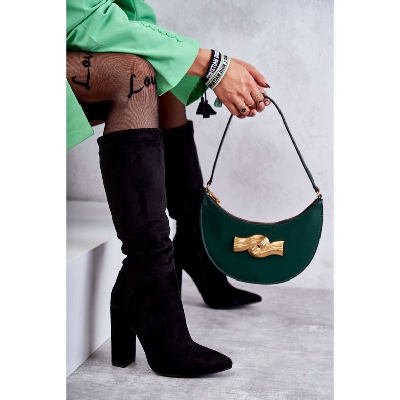 Klasične crne Tressa čizme od brušene kože crno 2