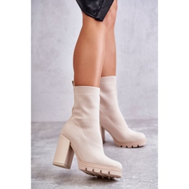 FB2 Bež Louve čizme od ženskog materijala smeđa 1