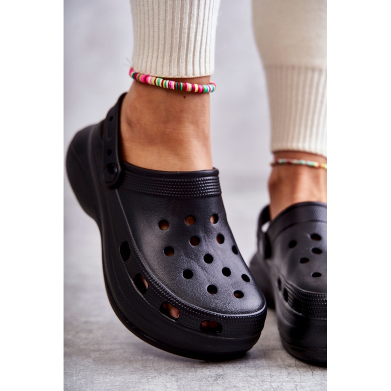 FS1 Ženske Crooks crne pjenaste papuče Coline crna 2