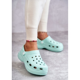 FS1 Ženske pjenaste papuče Mint Crocs Coline zelena 1