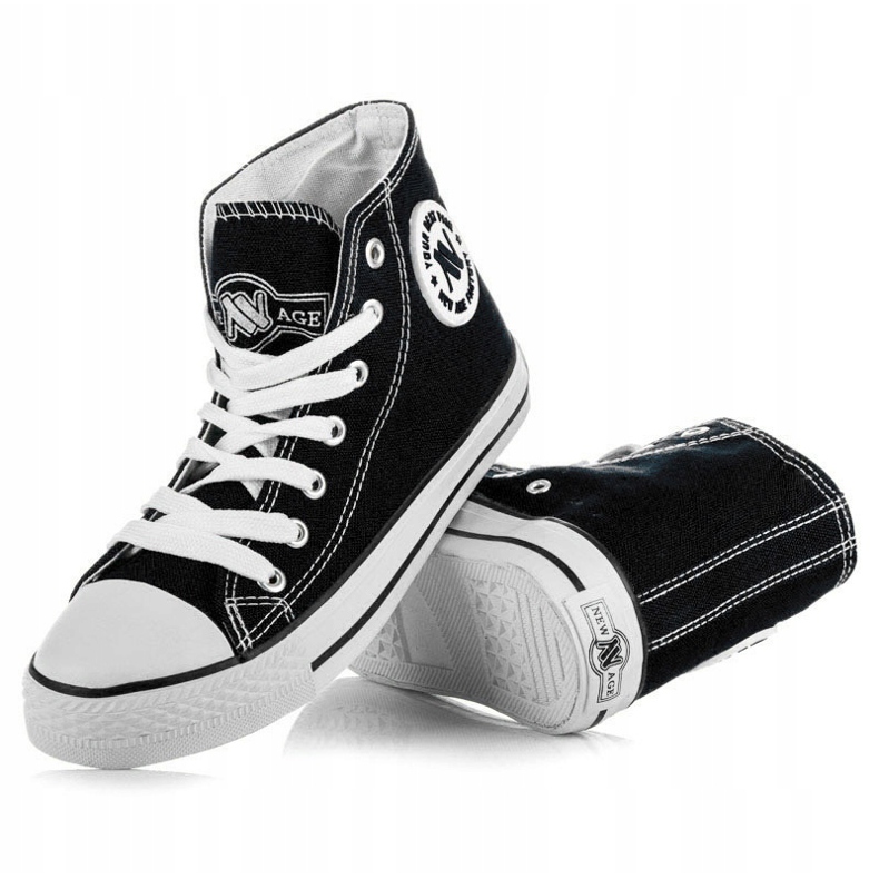 New Age Vezane visoke tenisice crna 1