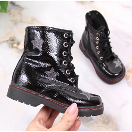 Čizme za djevojčice, lakirane izolirane Kornecki 6216 crno 1