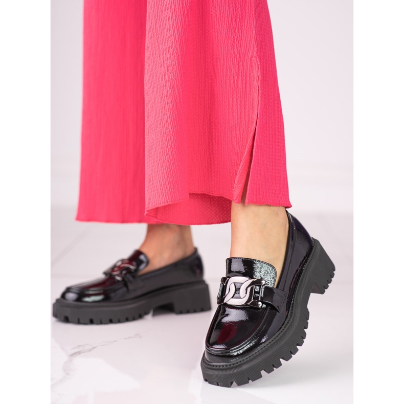 Ženske mokasine Shelovet crne boje od lakirane kože crna 1