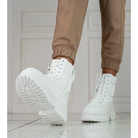 Ženske bijele čizme za snijeg sa Shelovet vezicama bijela 1