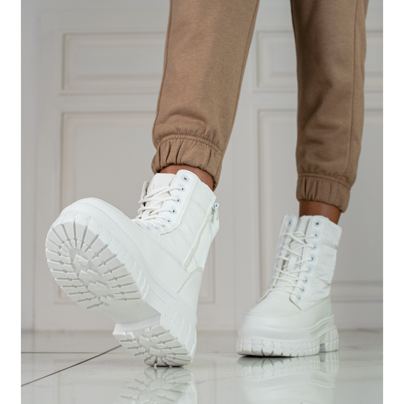 Ženske bijele čizme za snijeg sa Shelovet vezicama bijela 1