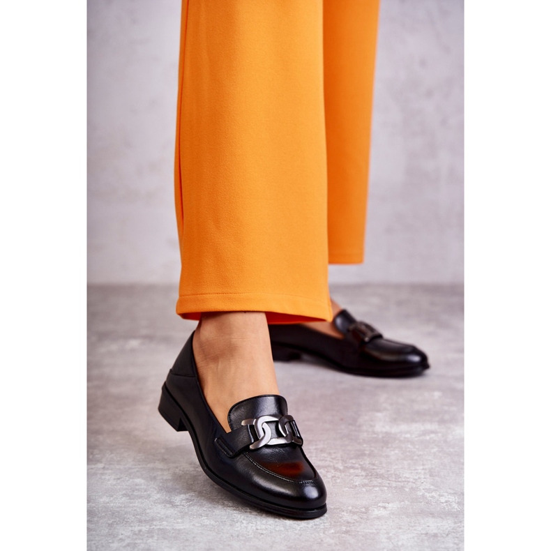 Vinceza Moderne kožne mokasine crni trine crno 1