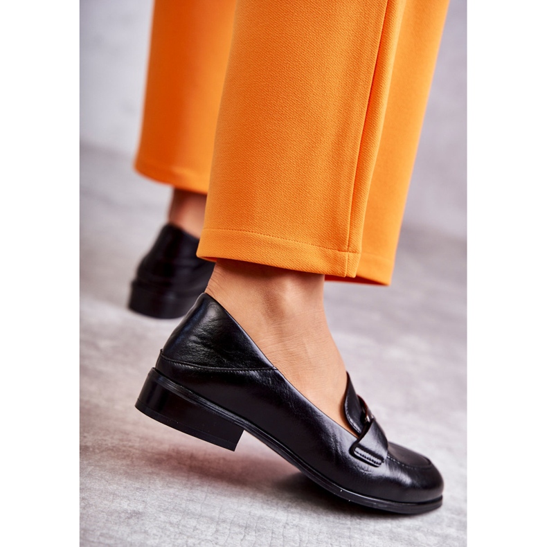 Vinceza Moderne kožne mokasine crni trine crna 2