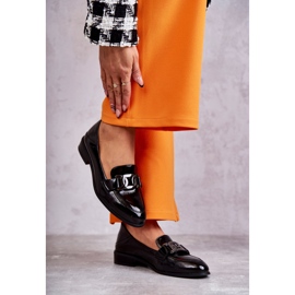 Vinceza Moderne lakirane cipele Loafers crni trine crna 2